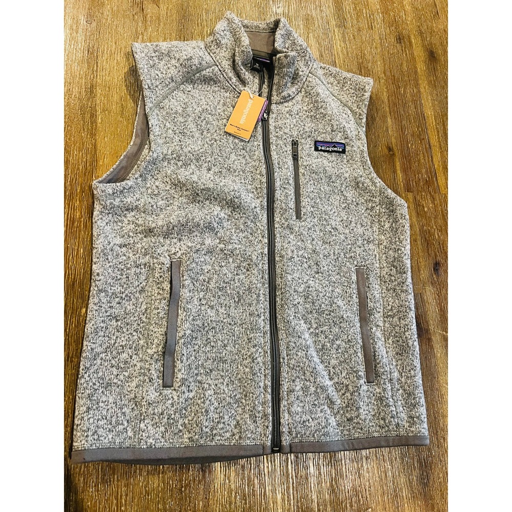 Patagonia Mens Better Sweater Vest Stonewash Grey Full Zip Fleece XS Fall Cozy